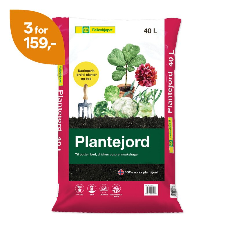 FELLESKJØPET Plantejord 40 liter | BondeKompaniet