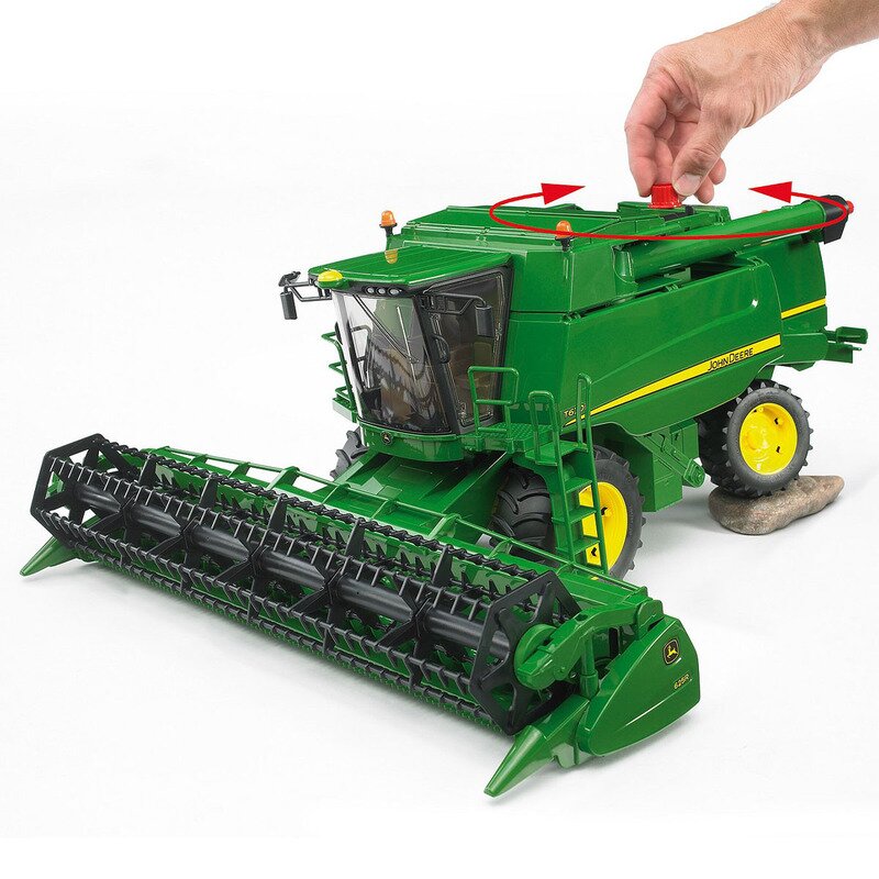Moissonneuse-batteuse John Deere T670i Par Bruder – Échelle 1:16, Trémie Vidangeable, Barre De Coupe Amovible