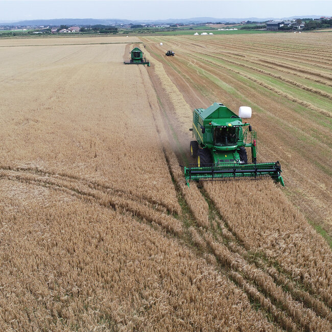 Avlingsmåling skjer kontinuerlig med hjelp av vekt- og fuktmålingsceller.