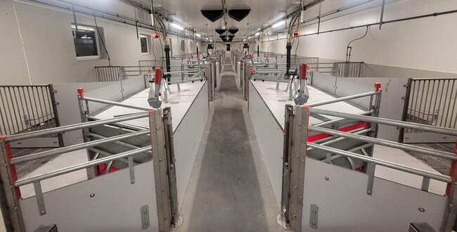 Bygg til smågrisproduksjon hos Egil Håheim i Tysvær.