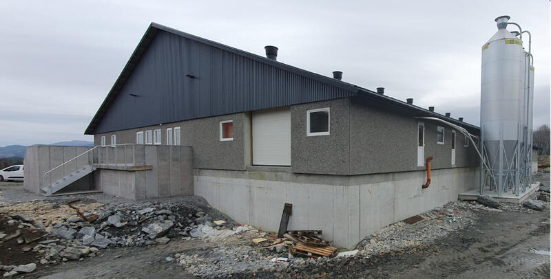 Bygg til smågrisproduksjon hos Egil Håheim i Tysvær.
