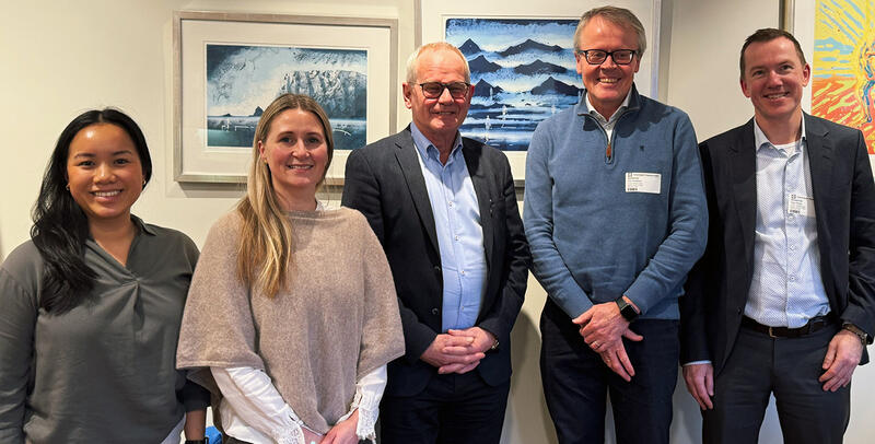 FV. Katrine Monge, Keilih Hagen Nyback, Per Harald Vabø, Ola Hedstein (Rethnk Food) og Åge Klepp (Rethink Food).