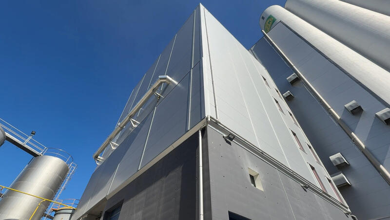 Bildet av bygget hvor biokjelen er.